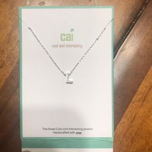 CAI (cool&interesting) “L” block initial necklace